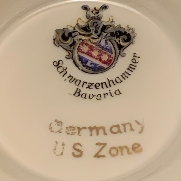Vintage 1940's Schwarzenhammer Bavaria-Set of Three-Cup, Saucer, Dessert Plate - Picture 11 of 14